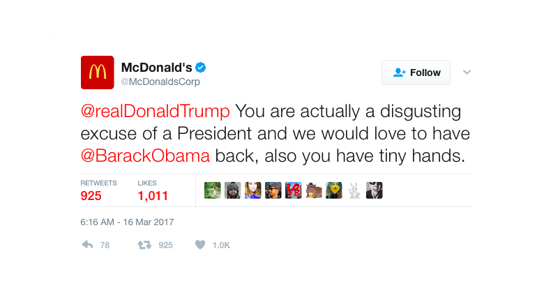 McDonalds’ Twitter Account Hacked
